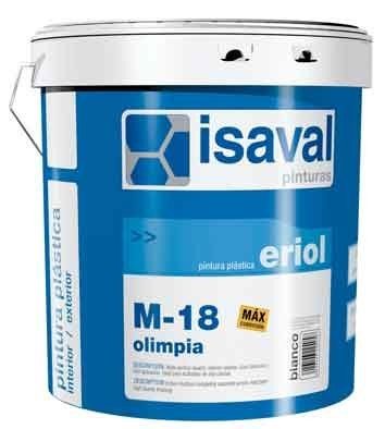 Краска интерьерная ISAVAL M-18 ОЛИМПИЯ 15 л - исключительная белизна для отделки потолков, стен и откосов